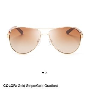 tory burch classic stripe aviator sunglasses